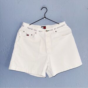 Tommy Hilfiger White 80s Jean Shorts Size 12/28”